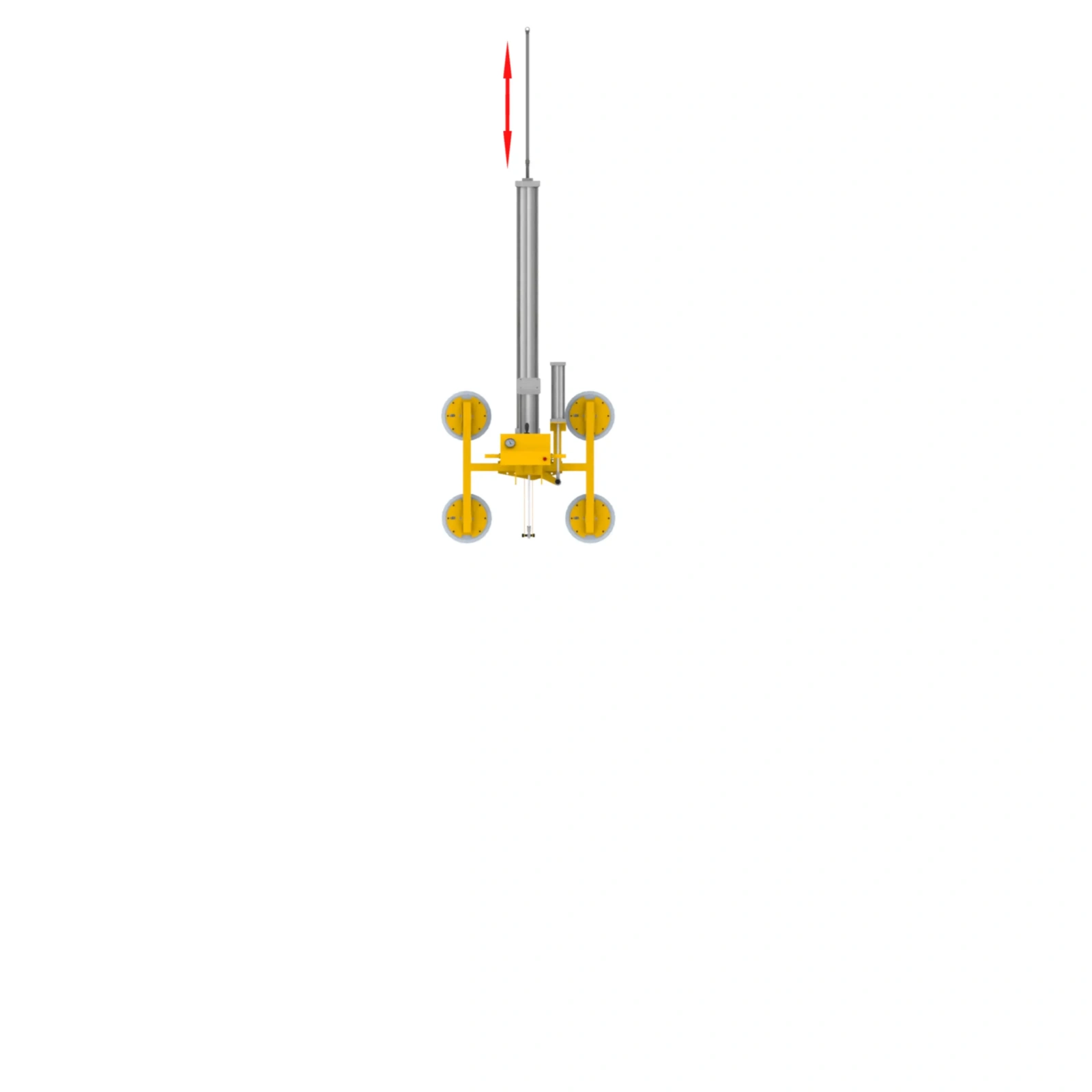 Cylinder-Actuated Glass Suction Lifter with pneumatic lifting cylinder